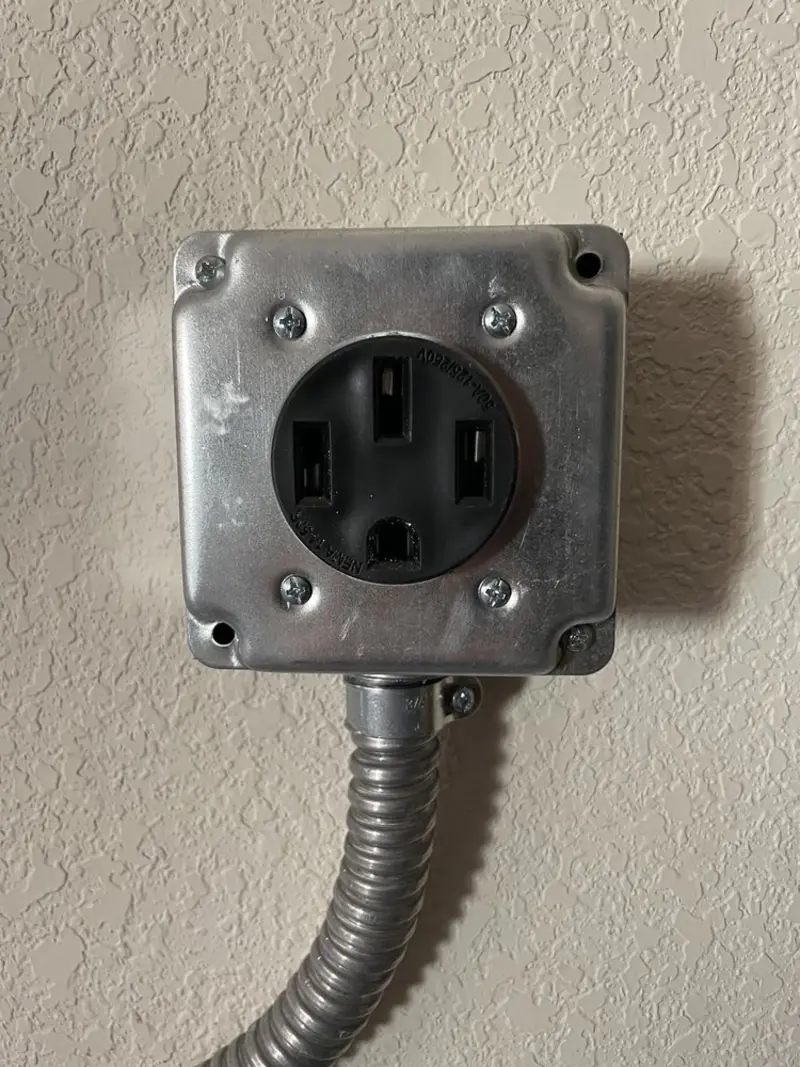 NEMA 14-50 outlet installed for Smart Home Electrical in Arlington